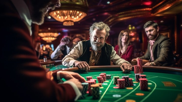 Dealer profesional live casino ducatitogel sedang memimpin sesi permainan baccarat